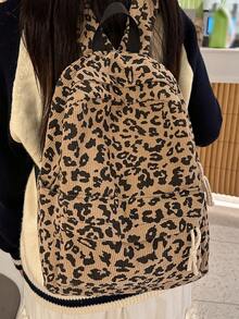 Women Minimalist Large Capacity Classic Backpack Flower Pattern Tote Bag, School Backpack - Multicolor - View 4