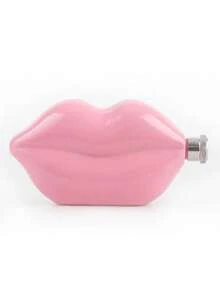1pc Stainless Steel Lips Shaped Mini Portable Hip Flask, Creative Alcohol Bottle - Multicolor - View 14