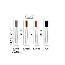 1pcPersonalized Name Customized Perfume Glass Bottle Empty Bottle With Lid Transparent Press Spray Bottle Perfume Portable Travel