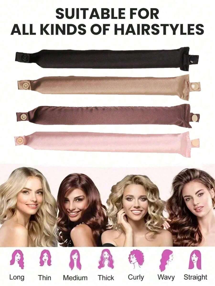 3 Paquetes de Juego de Rulos de Cabello de Satén, Varillas Rizadoras sin Calor, Diadema Flexible para Dormir, Herramientas Suaves para Rizar el Cabello para Uso Doméstico, Regreso a la Escuela, Accesorios Esenciales de Viaje y Vacaciones, Rizadores de Cabello, Cepillo para Cabello Rizado, Rulos, Productos para Cabello Rizado, Peluquero, Rizadores de Cabello, Rulos, Productos para Cabello Rizado, Rizador, Herramientas para Cabello Rizado, Rizadores sin Calor