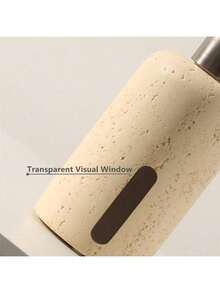 Cirelle 树脂浴室乳液皂液器 洗涤剂分配瓶 空收纳盒 洗手液分配器 乳液皂液器瓶 可再填充洗发水容器 浴室托盘 牙刷架 浴室配件套装 家居浴室装饰，温馨家居，母亲节礼物，舒适家居，高端酒店用品，高端礼品 夏季浴室配件