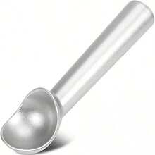 Non-Stick Aluminum Ice Cream Scoop With Freeze-Resistant Handle, Heavy Duty Design, Easy To Clean, Suitable For Ice Cream, Cookie Dough, Smoothies, Almonds (Silver)