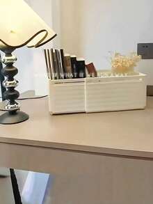 1 pieza Caja de almacenamiento de gabinete extensible, estilo deslizante para estantería, cocina, escritorio, libros, papelería, meriendas, organizador para baño, hogar, estudiante, caja de almacenamiento plegable de gran capacidad para ropa, ropa interior y calcetines