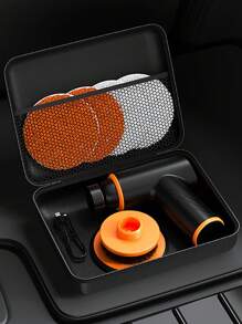 Borsa portaoggetti per aspirapolvere per auto, borsa portaoggetti per compressore d'aria senza fili, custodia rigida in EVA per contenitore di archiviazione digitale portatile, contenitore di archiviazione per set di aspirapolvere portatili, borsa per organizzazione e stoccaggio di aspirapolvere per auto