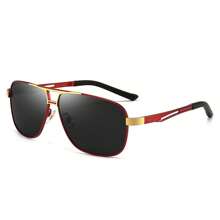 Retro Men's Pilot Metal Polarized Fashion Glasses Fashion Elegant Fashion Glasses Popular Mirror Stylish Lens Driving Bicycle Outdoor Activities Fishing Sports Fashion Glasses For Summer Beach Vacation,Outdoor,Travel