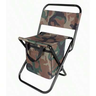 Sedia da campeggio pieghevole casual da esterno, sedia portatile e comoda per picnic e pesca