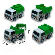 Set de 4 vehículos de ingeniería de saneamiento, juguete educativo sobre el medio ambiente, modelo de coche - Blanco - Ver 8