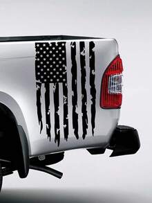 Truck Off-Road Rear Trunk Stripe Decal Sticker, Large Car Body Sticker - Black - View 4