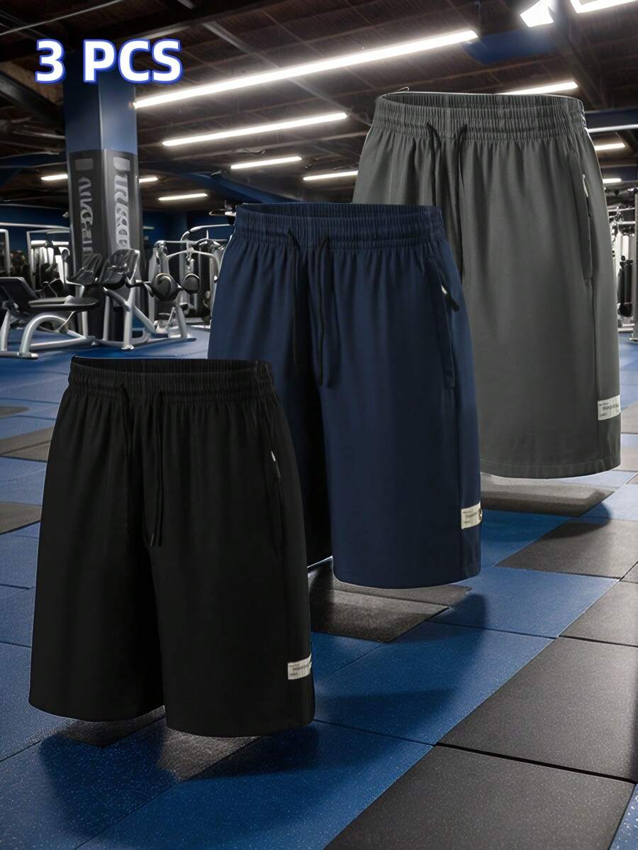 3 Stück Herren Sommer Outdoor Sport Shorts, leichte lässige Shorts geeignet für Wandern, Gym, Laufen, Vatertag