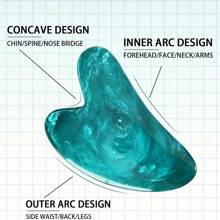 1 pièce Outil de massage Gua pour les soins de la peau du visage et du corps, convient pour les tensions musculaires, les gonflements, diverses lignes élégantes, esthétique et pratique pour la rentrée scolaire