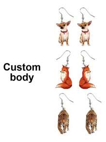 Personalized Picture Earrings For Women Custom Photo Earrings Unique Acrylic Earrings Double Side Custom Earrings Memorial Jewelry Gifts For Birthday Anniversary Wedding,Custom Pet Photo Earrings, Custom ,Fun Gift. Bridesmaid Gift