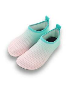 儿童渐变蓝软底轻便透气沙滩鞋，适合户外、沙滩、游泳、水上运动、夏季 - 藍色 - 查看 5