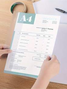 10 个装 PVC 透明 A4 尺寸书套 - 可重复使用、可调节、加厚、防水、透明保护套，适用于学校、办公室和家庭使用、返校、学校用品 - 查看 6