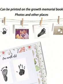 1pc Create Lasting Memories With This DIY Hand And Footprint Kit - Perfect Child Shower GiftOffice, School, Drawing,Student,Markers,Stationery,Boys,Girls,School Supplies