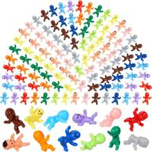 10/50/100 piezas- Miniatura de bebés de plástico de colores variados, figuritas de bebé de plástico pequeñas a granel para juegos de baby shower, cubitos de hielo, etc.