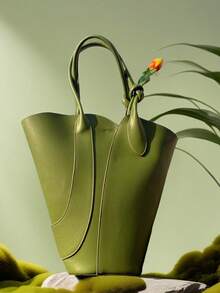 "2025 New Arrival Signature Bucket Bag - Versatile Women's Tote For Handheld Or Shoulder Carry" - Green - View 1