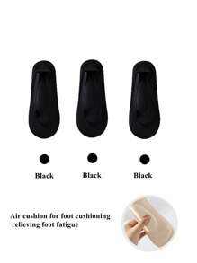1/3 Paar Business und Lässig Damen Socken mit hohen Absätzen, atmungsaktive unsichtbare Socken, Damen Bootsocken, die vom Fersen nicht abrutschen und Socken, die Fußermüdung lindern. Große Socken