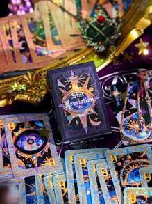 54pcs Decoration Materials Paper Magical Notebook Accessory, Celestial Revelation Series, Suitable For Gift, Office, Home, Marking, Labeling, Classroom, Entertainment Toys, Student Notebook Creative Retro Scrapbooking Decorative Stickers, School Supplies,Back To School