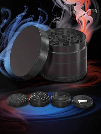 1pc Portable Multi-Layer Zinc Alloy Multi-Color Grinder, Flat/Manual Grinder, Mini Handheld Portable Grinder, Accessory, Father's Day Gift For Men