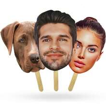 Custom Big Head Cutout On A Stick, Personalized Big Head, Fat Heads, Fun Face, Face On A Stick Cutouts, Party Fun, Party Decor, Upload Your Own Photo, Cardstock - Multicolor - View 5