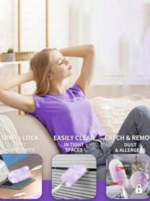 4 Packs(40pcs) Disposable Duster Refills, Electrostatic Duster Heads Replacement - Effortless Dust Removal For Electronics, Furniture, Blinds, And Ceiling Fans – (Handle Not Included) - Cleaning Supplies, Cleaning Accessories