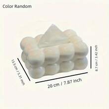 1pc Creative Bubble Square Tissue Box Cover, Suitable For Bathroom, Vanity, Makeup Table And Car - Multicolor - View 10