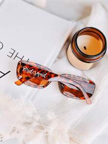 5 件/3 件/1 件个性化字母/数字字母印花时尚眼镜，豹纹户外防紫外线眼镜，适合单身派对、婚礼、海滩度假、休闲购物、女孩、妈妈、女友礼物 - 彩色 - 查看 4