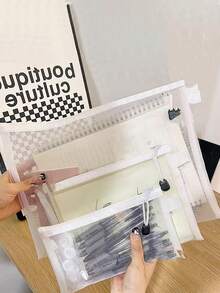 12 件网眼拉链袋、PVC 网眼拉链袋、防水塑料网眼拉链信封、文件夹、多用途网眼整理袋、透明文件收纳袋、返校、拉链文件袋、拼图玩具分类袋、铅笔盒、文件夹、办公用品收纳袋、礼品袋 - 彩色 - 查看 8