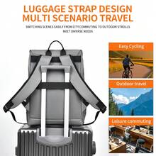 Clevn Kare Fashionable Lightweight Waterproof Backpack For Men, Student School Bag, Korean Business Laptop Bag, Travel Rucksack Graduation - Grey - View 5