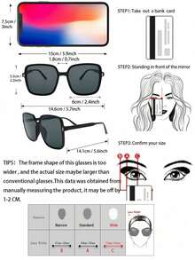 3pcs Women Multicolor Personalized Square Frame Full Frame Spring Summer Bright Colors Fashion Y2K Street Style Glasses For Tropical Beach Vacay Musical Festival Outdoor Street-Photography Accessories For Summer Beach Vacation, Outdoor, Travel - 3pcs Black Rice Blue Powder Combination - View 6