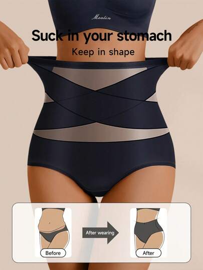 1 Pc Women's High Waist Seamless Panties Trainer Body Shaper Shorts Bottoms Tummy Slimming Sheath Woman Flat Belly Control Panties Hip Butt Lifter Briefs Panty Waist Trainer Tummy Control Underwear Shapewear