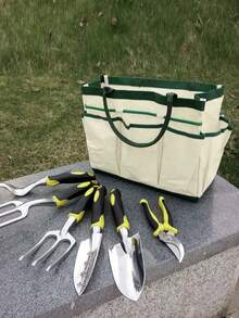 Multi-Functional Large Capacity Canvas Gardening Tool Bag, Portable & Durable, Can Store Trowel & Household Tools, Garden Tool Storage Organizer - Multicolor - View 12