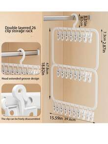 قطعة واحدة من شماعة ملابس الأطفال غير انزلاقية وبلا غرز، مع مشابك بأشكال كرتونية، رف ملابس للأطفال، منظم خزانة، هدية عيد ميلاد/عيد ميلاد، موثوق بها للأمهات، حامل جوارب