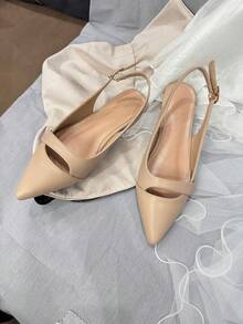 Elegant Girls' Flat Shoes, Simple Design Suitable For Teenage Casual, Daily And School Wear, Versatile - Apricot - View 2