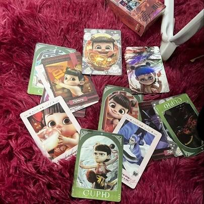 55pcs Nezha Holographic Cards, Double-Sided Printing, Movie & Anime Collectibles, Perfect For Fans, Movie Memorabilia, Anime Merchandise, Gift Set, 3 Random Styles