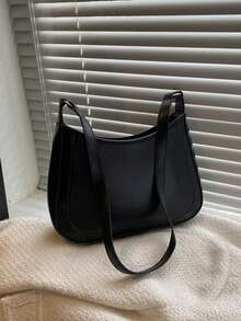 Women's Casual Chic Vintage Color Block Shoulder Bag For Everyday Use - Black - View 11