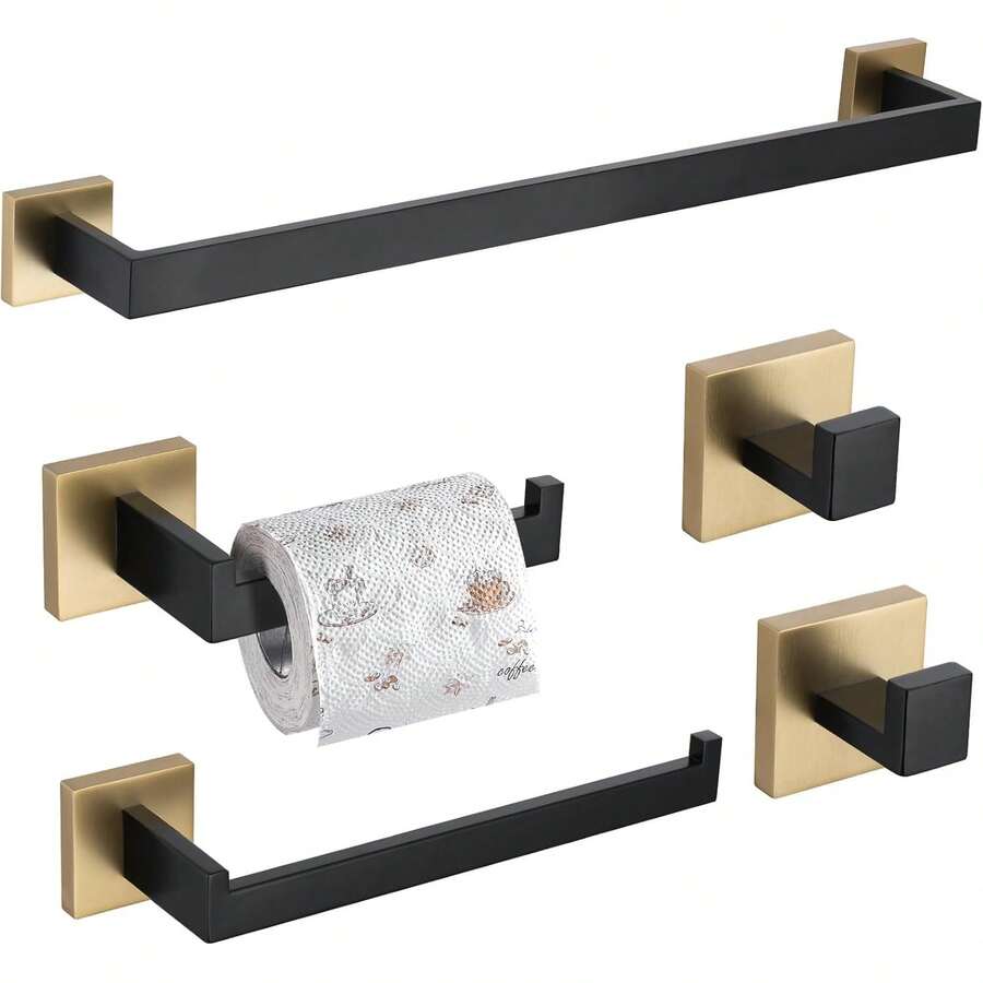Towel Racks - Black+Gold - View 1