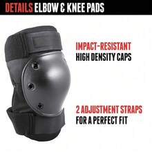 Juego de Almohadillas para Orejas con Protectores de Rodillas - Negro - Ver 4