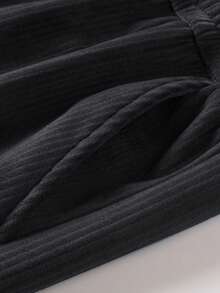 2pcs Set Men Corduroy Straight Leg Pants, Loose Casual Sport Pants For Summer - Multicolor - View 2