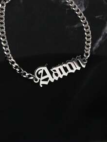 Vòng tay tên tùy chỉnh bằng thép không gỉ thủ công tùy chỉnh Vòng tay chuỗi NK màu bạc Vòng tay logo tên khắc cho nam nữ Trang sức Phụ kiện Hip Hop cổ điển Quà tặng sinh nhật trong hộp quà Phong cách, Thời trang mùa thu, Thường ngày, Cổ điển, Tiền cũ, Hợp đồng, Đơn giản, Tùy chỉnh cho cả nam và nữ - Bạc - Xem 7