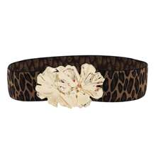 1 stuk Boheemse bloemenriemen voor dames, modieuze brede elastische tailleband voor dames, meisjesjurk, bruiloft, feest, vintage cinch, elastische riemen voor jurken, kledingaccessoires, goud, rood, blauw, luipaard, zwart, groen, paars, oranje, roze, wit, riem voor dames, zomer, school
