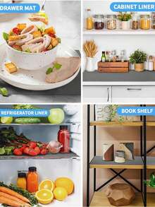 1 rolka szara kropka półka do szafek kuchennych, nieprzylepna wyściółka szuflady, antypoślizgowa wyściółka do lodówki, wodoodporna podkładka EVA do lodówki, łatwe podkładki, prezenty na dzień matki