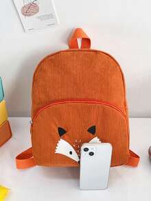 1PC Cute Children's Personalized Corduroy Customized Animal Backpack, Animal Backpack Can Be Customized Name, Suitable For Children's School Backpack | Back To School Gift, Creative Children's Day Gift, Children's Travel Backpack, Leisure Backpack, Perfect Gift Between Friends, Suitable For Daily Use,Multi-Functional,Ornamental,Letter,Stylish,Modern,Colorful,Cute,Adorable,Casual,Custom,Personalised,Unique,Customized,Ideal Gifts For Him,Ideal Gifts For Her - Type 1 - View 6