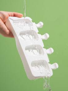 4pcs Silicone Dragon Popsicle Mold + 8pcs Small Pudding Ice Cream Mold DIY Popsicle, Ice Cream, Cake Baking Mold, Homemade - White - View 10