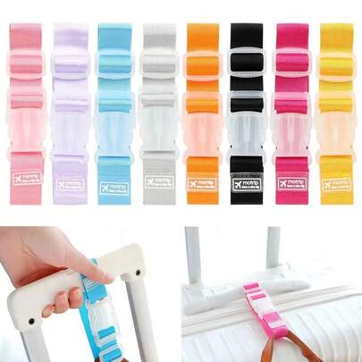 1/3/5pcs Multi-Color Adjustable Luggage Strap Travel Security Belt With Unlocking Buckles, Durable Luggage Tie-Down For Car, Travel, Outdoor Use, Colorful Belt For Secure Packing And Quick Access, Strong Webbing, Easy Release Buckles, Lightweight Travel Organizer Accessory For Everyday Journeys And Weekend Getaways