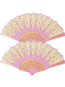 D EXCEED 1/12 件蕾丝雕刻舞台道具折扇，舞台表演手扇，20 世纪 20 年代化妆舞会礼服配饰 - 綠色 - 查看 7