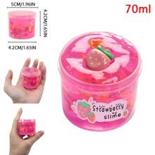 Kit de Slime Crocante e Cristalino de 67g - Sabores de Cereja, Pêssego e Abacaxi, Argila de Gelatina Macia e Não Pegajosa para Festa, Natal, Aniversário, Brinquedo Aliviador de Estresse, Prêmios para Sala de Aula Elementar