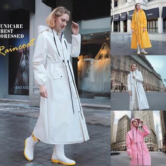 Fashion Raincoat Rain Coat For Women Thickened Rain Coat Rain Coat Waterproof Rain Poncho Multi Functional Raincoat Outdoor Activities Rain Wear Rain Jacket Cycling Traveling Climbing Rain Coat