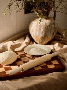 Cirelle Wooden Rolling Pin With Rotating Handle, 360 Degree Non-Stick & Non-Wax, For Making Pastry Dough, Dumpling Skin, Baking Tools, Rama Kitchen Essentials, Kitchen Use, Housewarming Gift, Party Use, Family Dining, Afternoon Tea Use, Baking Use