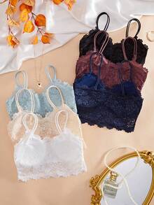 6pcs/Set Women Lace Wireless Push Up Bras Sexy & Comfortable Lingerie Set - Multicolor - View 2